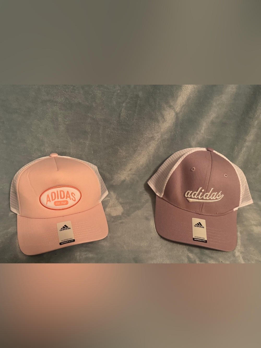 adidas Pink Mesh Trucker Hats - Blush & Mauve Pair